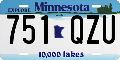 MN license plate 751QZU