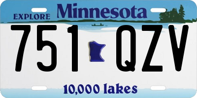 MN license plate 751QZV