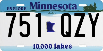 MN license plate 751QZY