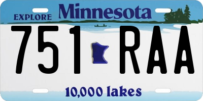 MN license plate 751RAA