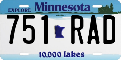 MN license plate 751RAD