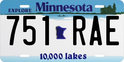 MN license plate 751RAE