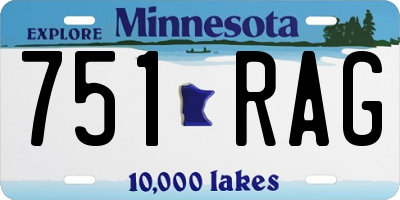 MN license plate 751RAG