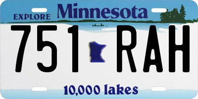 MN license plate 751RAH