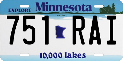 MN license plate 751RAI