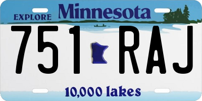 MN license plate 751RAJ