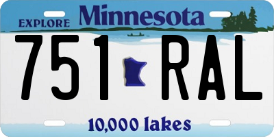 MN license plate 751RAL