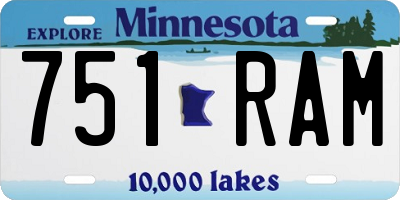 MN license plate 751RAM