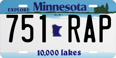 MN license plate 751RAP