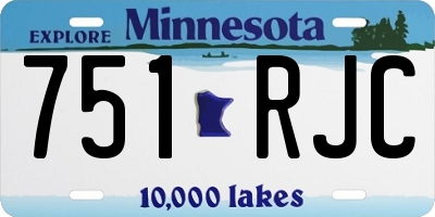 MN license plate 751RJC
