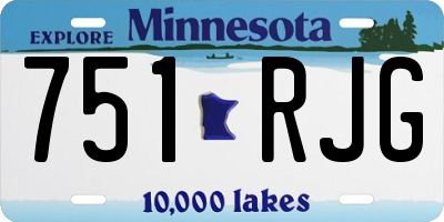 MN license plate 751RJG