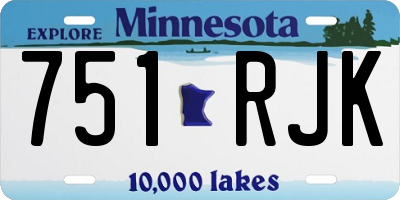 MN license plate 751RJK