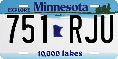 MN license plate 751RJU