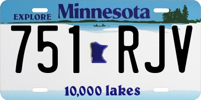 MN license plate 751RJV