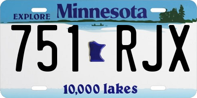 MN license plate 751RJX