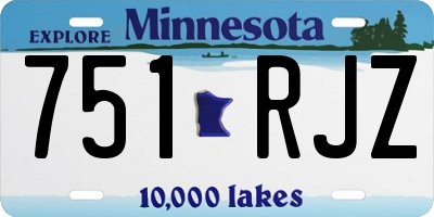 MN license plate 751RJZ