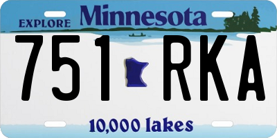 MN license plate 751RKA