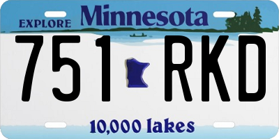 MN license plate 751RKD