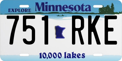 MN license plate 751RKE
