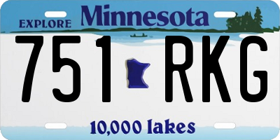 MN license plate 751RKG