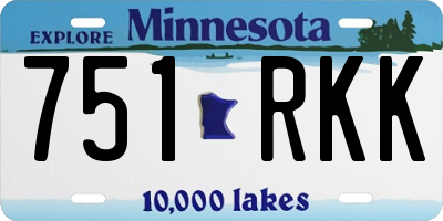MN license plate 751RKK