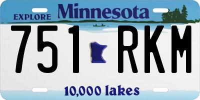 MN license plate 751RKM