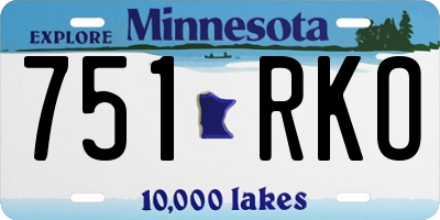 MN license plate 751RKO