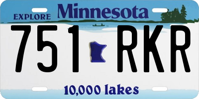 MN license plate 751RKR