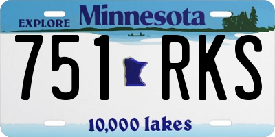 MN license plate 751RKS