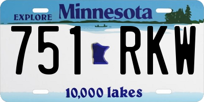 MN license plate 751RKW