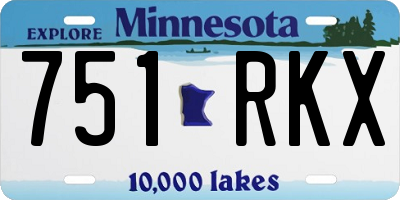 MN license plate 751RKX