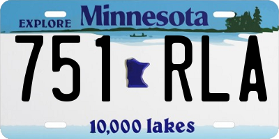 MN license plate 751RLA
