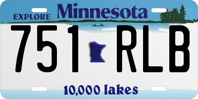 MN license plate 751RLB