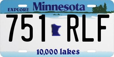MN license plate 751RLF