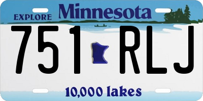 MN license plate 751RLJ