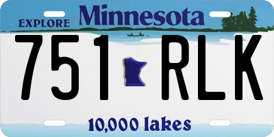 MN license plate 751RLK