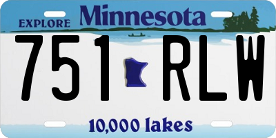 MN license plate 751RLW
