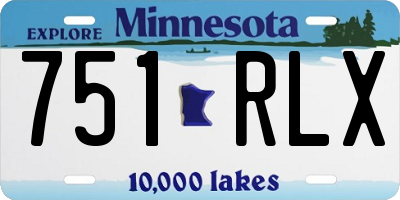 MN license plate 751RLX