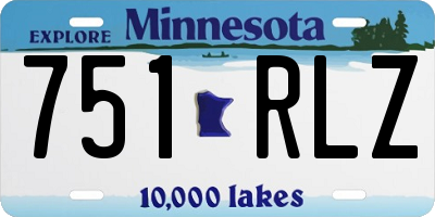 MN license plate 751RLZ