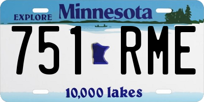 MN license plate 751RME