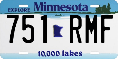 MN license plate 751RMF