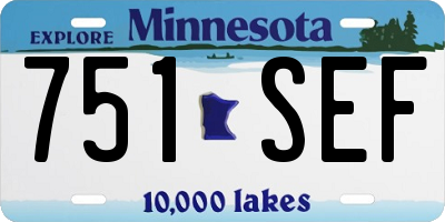 MN license plate 751SEF