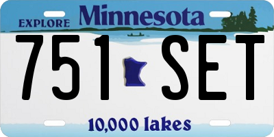 MN license plate 751SET