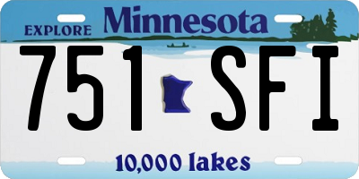 MN license plate 751SFI