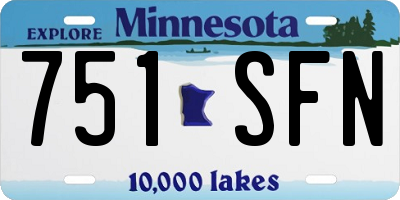 MN license plate 751SFN