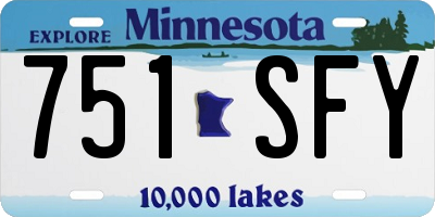 MN license plate 751SFY