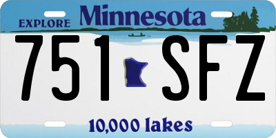 MN license plate 751SFZ