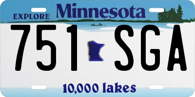 MN license plate 751SGA