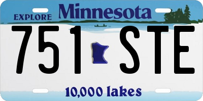 MN license plate 751STE