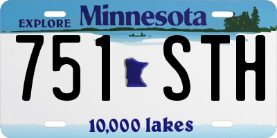 MN license plate 751STH